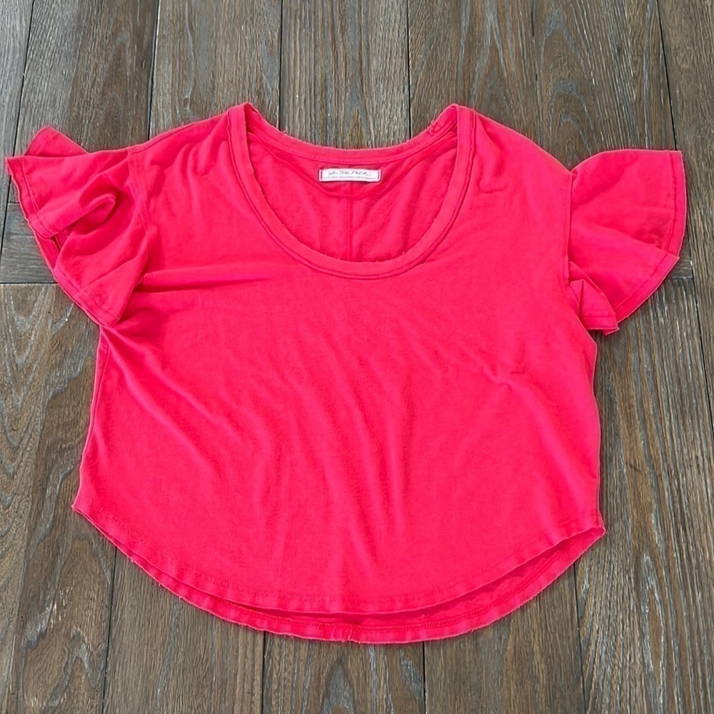 Free People-We The Free-Float On Flutter Sleeve T… - image 2